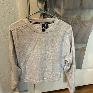 Adidas Heather Gray Athletic Sweatshirt 10/12